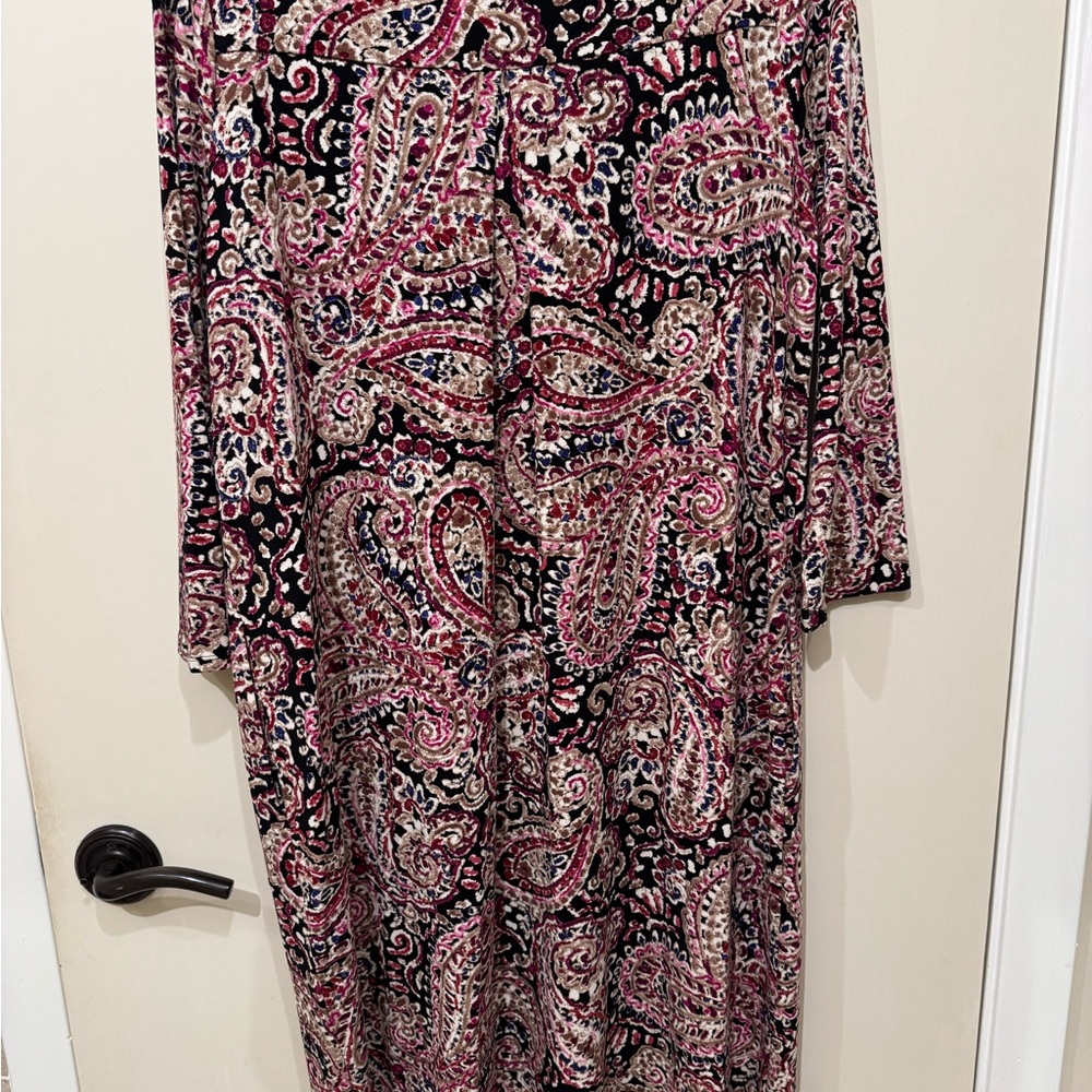 J Jill Paisley 3/4” Sleeve dress - Picture 4 of 6
